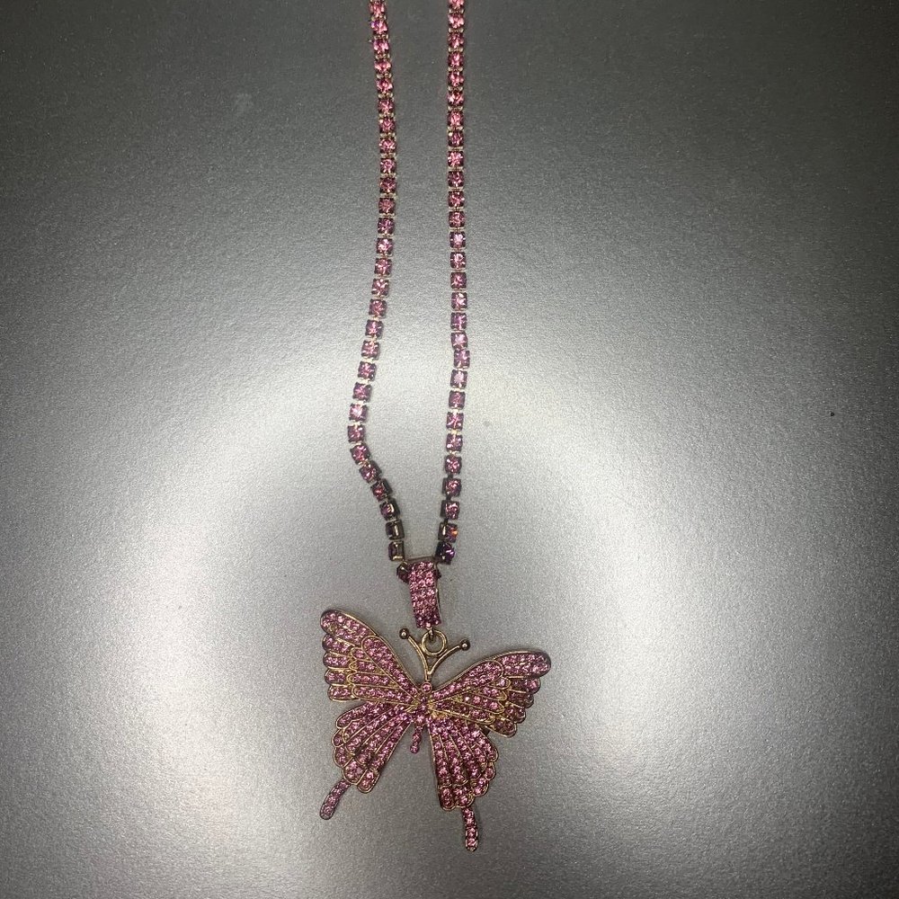 Butterfly Rhinestone Necklace
